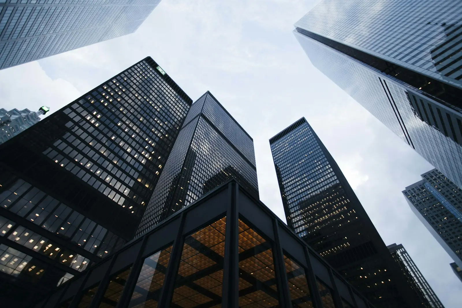 Corporate headquarters building facade